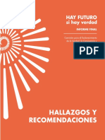 Informe Final Capítulo Hallazgos y Recomendaciones