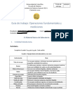 Operaciones Fundamentales y Mediciones (Guía de Trabajo)