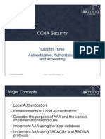 CCNA Security: Chapter Three Authentication, Authorization, and Accounting