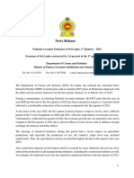 National Accounts Estimates of Sri Lanka - 1st Quarter 2022