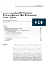 Physiological and Performance Characteristics of Male Professional Road Cyclists