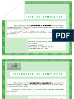 Certificate of Completion