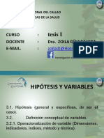 Hipotesis y Variables