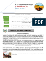 Agronomy (TLE 10) : Agricultural Crop Production