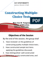 Constructing Multiple-Choice Tests: Silliman University