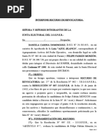 Monzon - Interpone Recurso de Revocatoria Iosper