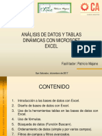 Análisis de Datos y Tablas Dinámicas Con Excel