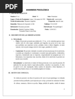 Anamnesis Psicológica - Condezo Caldas Maribel