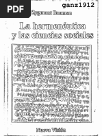 BAUMAN, ZYGMUNT - La Hermenéutica y Las Ciencias Sociales (OCR)