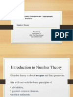 CS3023-Security Principles and Cryptography Theory and Practices Number Theory