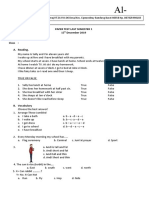 Al-Husna: Paper Test Last Semester 1 15 December 2019 Name: Class: A. Reading