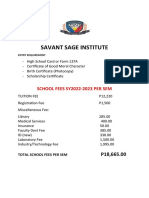 Fees Contract and Sked