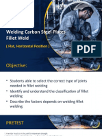 Welding Carbon Steel Plates Fillet Weld: (Flat, Horizontal Position)