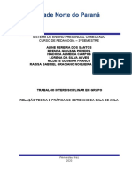 Relação Teoria e Prática No Cotidiano Da Sala de Aula