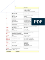 Prepositions of Time