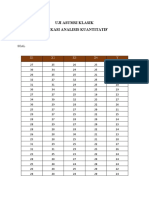 Uji Asumsi Klasik Aplikasi Analisis Kuantitatif: X1 X2 X3 X4 Y