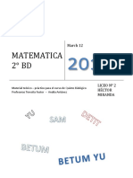 Matemática - 2°BD Biológico-2012