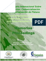 II Seminario Internacional Sobre Producción, Comercialización e Industrialización de Plátano