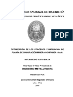 Planta de Cianuración Minera Confianza