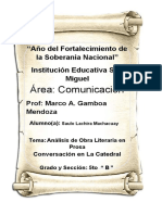 Analisis Literario Conversacion en La Catedral