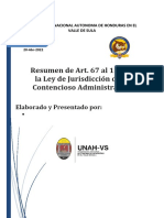 Resumen de La Ley de Jurisdiccion de Lo Contecioso Administrativo 66 Al 136 .