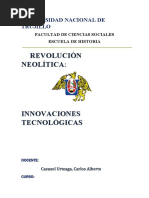 Informe Revolución Neolítica - Innovaciones Tecnológicas