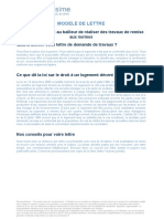 Lettre de Demande Au Bailleur de Realiser Des Travaux de Remise Aux Normes 1390