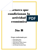 Factores Que Condicionan La Actividad Económica