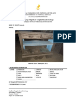 Mapping of Significant Tangible Movable Heritage: Category: Works of Industrial/Commercial Arts