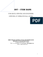 Test - Item Bank: For Deck Officer and Engineer Officer at Operational Level