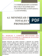 4.1 Minimizar Costos Totales y Promedios