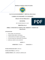 Práctica No. 2 - Consistencia Normal y Tiempo de Fraguado