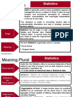 Statistics: Statistics Has Its Origin in Latin Word Status, Italian Word