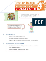 Fines y Tipos de Familia para Cuarto Grado de Primaria