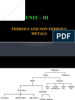 Unit - Iii: Ferrous and Non Ferrous Metals