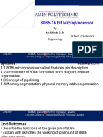 Chapter 1-8086-16 Bit Microprocessor: by Mr. Shinde G. B. M.Tech. (Electronics Engineering)