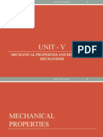 Unit - V: Mechanical Properties and Deformation Mechanisms