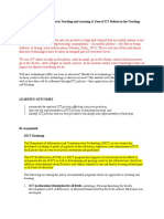 ICT Policies and Safety Issues in Teaching and Learning & Uses of ICT Policies in The Teaching and Learning Environment Module Overview