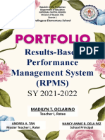 Portfolio: Results-Based Performance Management System (RPMS)