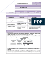 Sesion de Aprendizaje de Food en Ingles - 3°