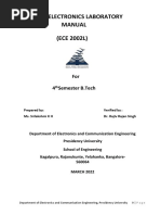 Digital Electronics Laboratory Manual (ECE 2002L) : For 4 Semester B.Tech