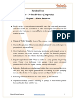 CBSE Class 10 Geography Chapter 3 Notes - Water Resources