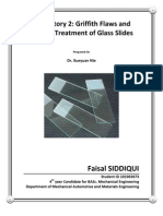 Laboratory 2: Griffith Flaws and Surface Treatment of Glass Slides