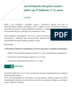 Desenvolvimento Bio-Psico-Social e Cognitivo Na 3 Infância (7-11 Anos)