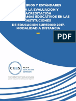 Principios y Estandares para La Evaluacion y Acreditacion de Programas Educativos Modalidad A Distancia