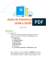 Aulas de Substituição