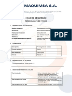 Hoja de Seguridad Permanganato de Potasio