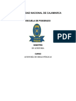 Modelo de Informe de Ejecución Auditoria de Obras