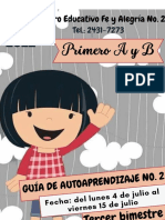 Guía 2 - TERCER BIMESTRE - 1ro. Primaria