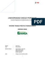 Trabajo de Finanzas - Empresa Iansa